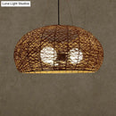 GobekUsa Rattan Tea Room Chandelier: Asian Style Pendant Lighting Fixture