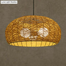 GobekUsa Rattan Tea Room Chandelier: Asian Style Pendant Lighting Fixture