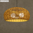 GobekUsa Rattan Tea Room Chandelier: Asian Style Pendant Lighting Fixture