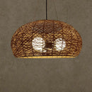 GobekUsa Rattan Tea Room Chandelier: Asian Style Pendant Lighting Fixture