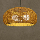 GobekUsa Rattan Tea Room Chandelier: Asian Style Pendant Lighting Fixture