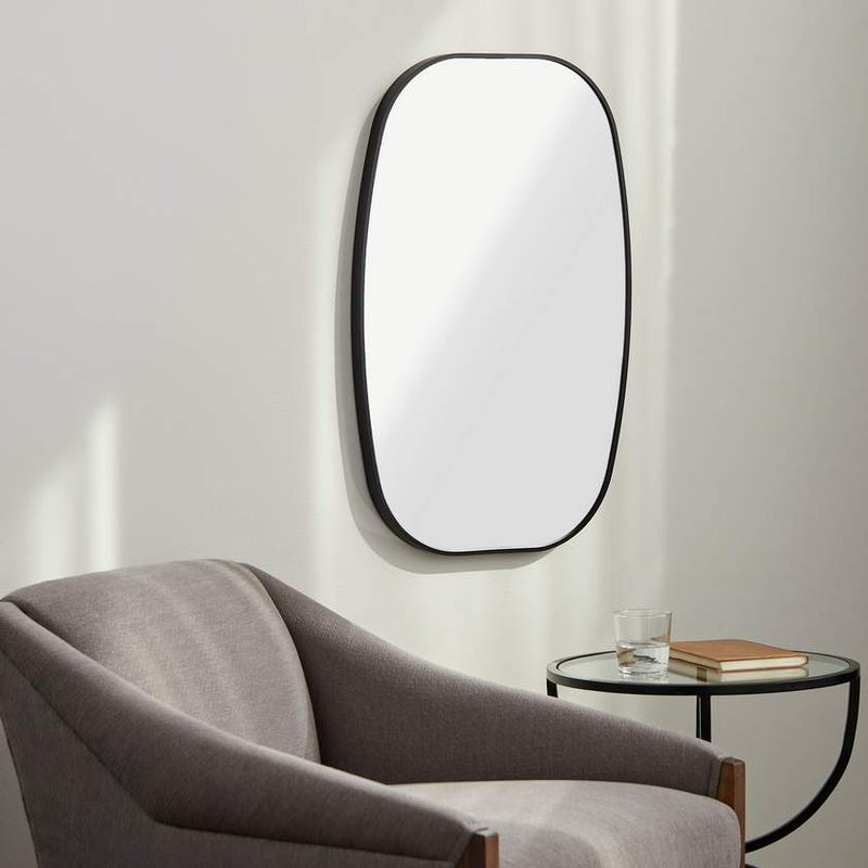 Stephannie Modern Black Wall Mirror