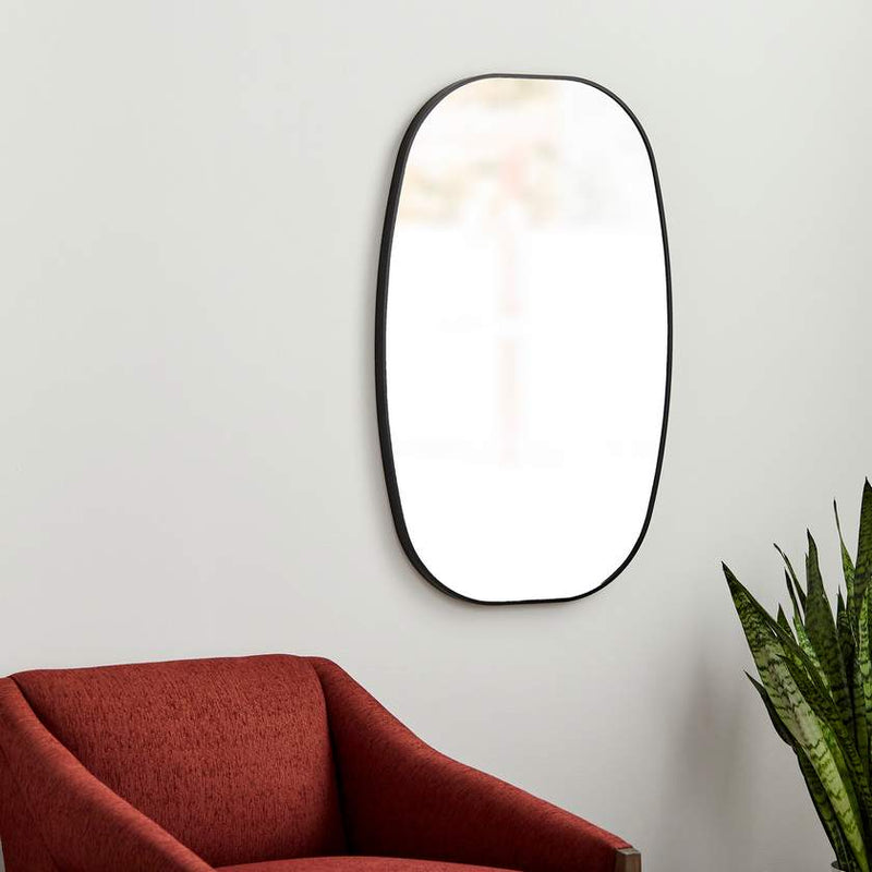 Stephannie Modern Black Wall Mirror