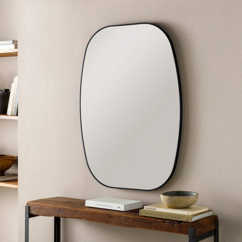 Stephannie Modern Black Wall Mirror