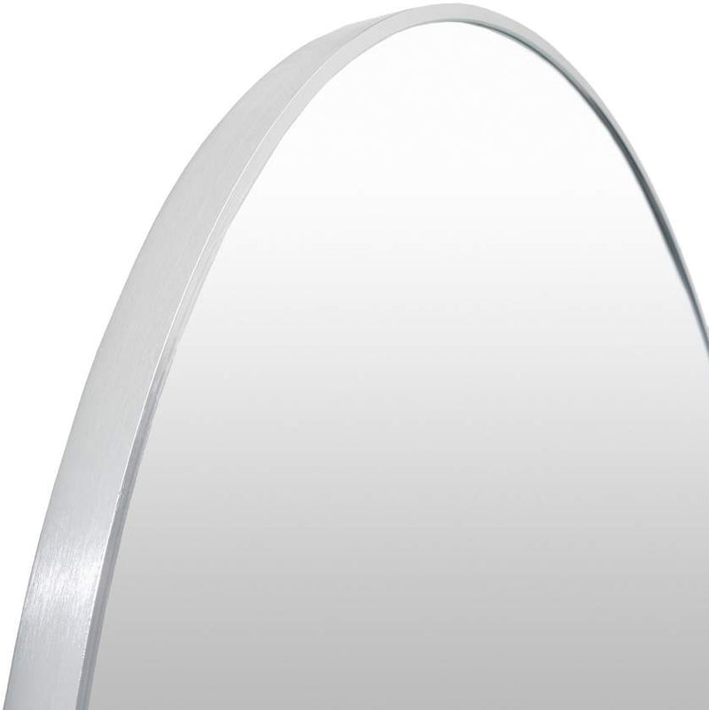 Jarron Modern Metallic Silver Wall Mirror