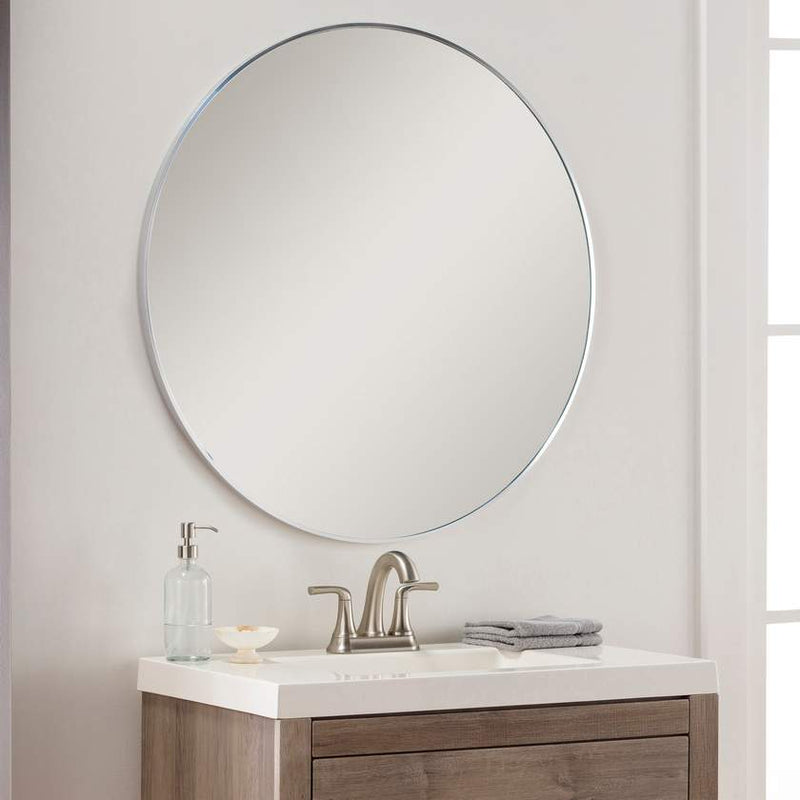 Jarron Modern Metallic Silver Wall Mirror