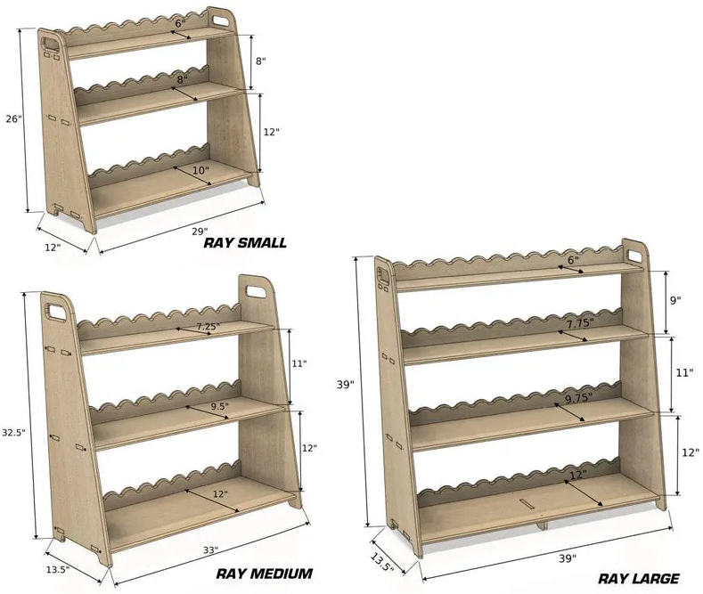 RAY+ROY- Scalloped Toy Shelf + Bookshelf, photo 17 of 18
