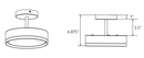 Rayhil INOVA 9" 15W Stem Mount Selectable CCT