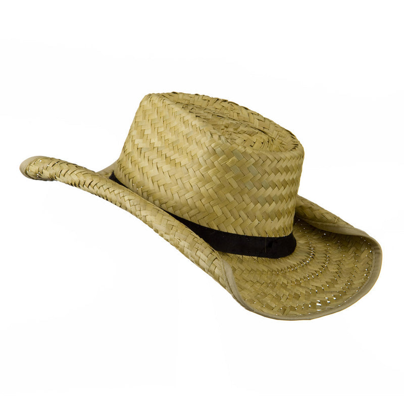Rolled Brim Straw Cowboy