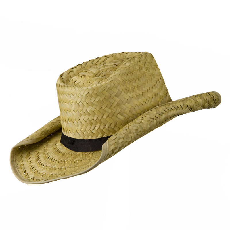Rolled Brim Straw Cowboy