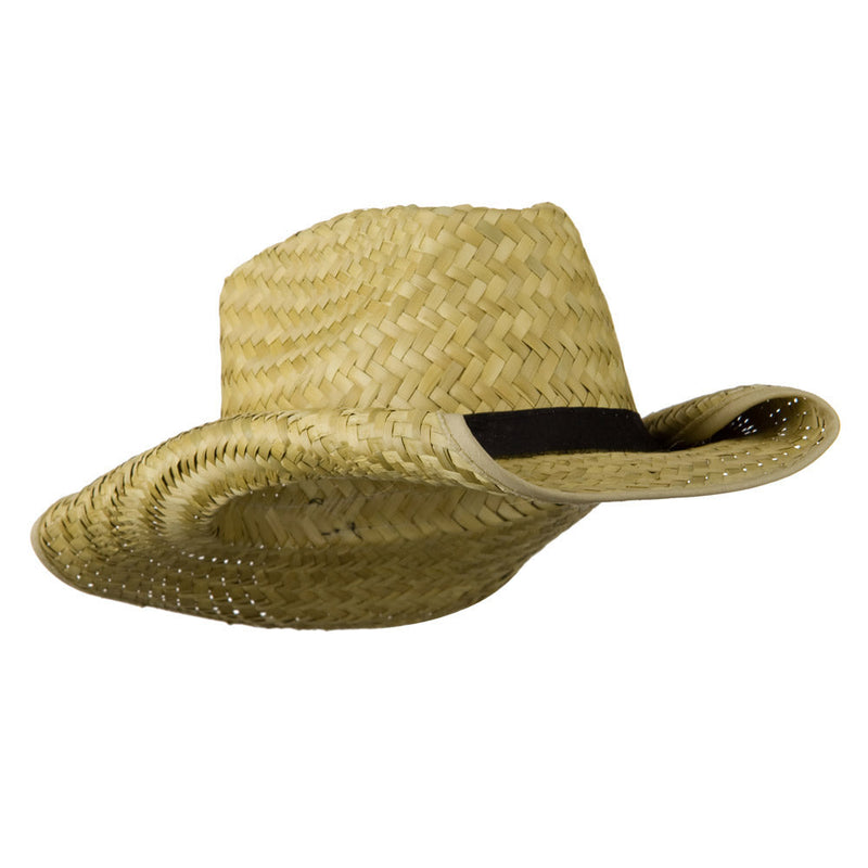 Rolled Brim Straw Cowboy