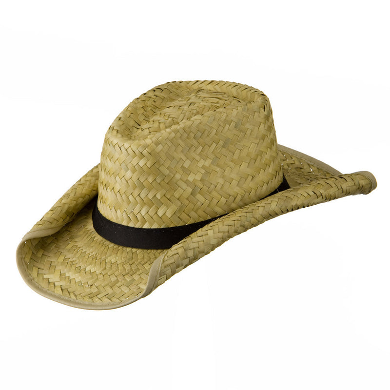 Rolled Brim Straw Cowboy