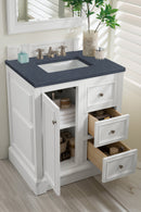James Martin De Soto 30" Single Bathroom Vanity, Bright White