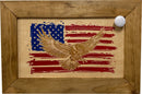 Bald Eagle & American Flag Patriotic Decorative Wall-Mounted Secure Gun Cabinet