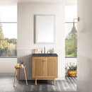 James Martin Laurent 30" Dual Mount Single Bathroom Vanity, Light Natural Oak