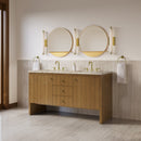 James Martin Hudson 60" Double Bathroom Vanity, Honey Oak