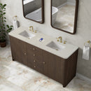 James Martin Gracyn 72" Double Bathroom Vanity, Sable