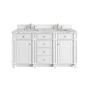 James Martin Bristol 60" Double Bathroom Vanity, Bright White