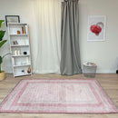 Alfa Rich Mauve Lilac Washable Area Rugs for Living Room Bedroom Kitchen Cotton Rug