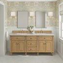 James Martin Lorelai 72" Double Bathroom Vanity, Light Natural Oak
