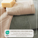 Cotton Linen-Like Border 6-Piece Towel Set - Priya Collection by Great Bay Home