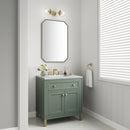 James Martin Chicago 30" Single Bathroom Vanity, Smokey Celadon