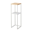 Two-Tier Display & Storage Shelf (31.5" H)  - Steel + Wood