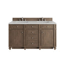 James Martin Bristol 60" Double Bathroom Vanity, Whitewashed Walnut