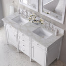 James Martin Brittany 60" Double Bathroom Vanity, Bright White