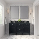 James Martin Brittany 60" Double Bathroom Vanity, Black Onyx