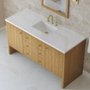 James Martin Hudson 60" Single Bathroom Vanity, Light Natural Oak