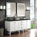 James Martin Addison 72" Double Bathroom Vanity, Glossy White