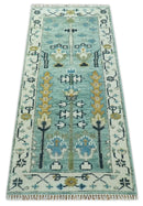 Ready to Ship 2.6x6 Green and Ivory Tree of life Hand Knotted Wool Area Rug by The Rug Decor