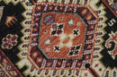 Ready to ship 2.6x6 Runner Traditional Hand Knotted Rust And Black Wool Rug by The Rug Decor