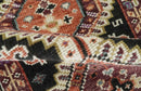 Ready to ship 2.6x6 Runner Traditional Hand Knotted Rust And Black Wool Rug by The Rug Decor