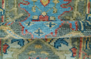 Ready to Ship 2.6x8 Oushak Charcoal and Blue Hand Knotted Wool Area Rug by The Rug Decor