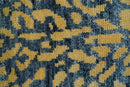 Ready to ship 3x5 Modern leopard print Charcoal And Gold Wool Rug by The Rug Decor