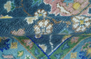 Ready to Ship 5x8 Hand Knotted Green and Blue Turkish Design Wool Rug by The Rug Decor