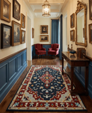 Ready to Ship 6x9 Traditional Charcoal And Maroon Hand Tufted Wool Rug by The Rug Decor