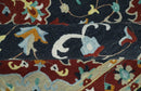 Ready to Ship 6x9 Traditional Charcoal And Maroon Hand Tufted Wool Rug by The Rug Decor