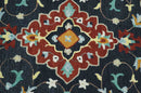 Ready to Ship 6x9 Traditional Charcoal And Maroon Hand Tufted Wool Rug by The Rug Decor
