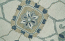 Ready to Ship 6x9 Traditional Ivory And Blue Hand Tufted Wool Rug by The Rug Decor
