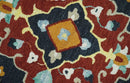 Ready to Ship 8x10 Traditional Charcoal And Maroon Hand Tufted Wool Rug by The Rug Decor
