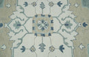 Ready to Ship 8x10 Traditional Ivory And Blue Hand Tufted Wool Rug by The Rug Decor