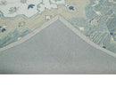 Ready to Ship 8x10 Traditional Ivory And Blue Hand Tufted Wool Rug by The Rug Decor