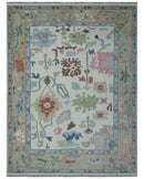 Ready to Ship 9x12 Ivory and Camel Hand Knotted Vibrant Colorful Traditional Oushak Wool Area Rug