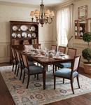 Ready to Ship Aqua and Pink Traditional Oushak Wool Area Rug