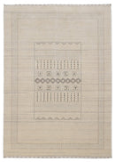 Beige Gabbeh Design Hand Loomed Wool Area Rug