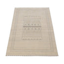 Beige Gabbeh Design Hand Loomed Wool Area Rug
