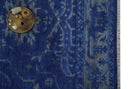 Ready to Ship Blue and Gray Hand knotted Oushak 8x10 and 9x12 wool Area Rug by The Rug Decor